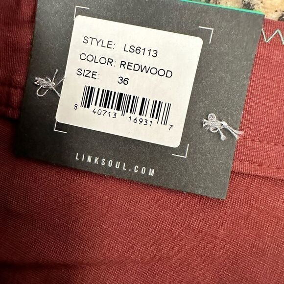 NWT LinkSoul Men’s Boardwalker Golf Short Hybrid Swim Land/Sea Redwood -Size 36” - Picture 5 of 7